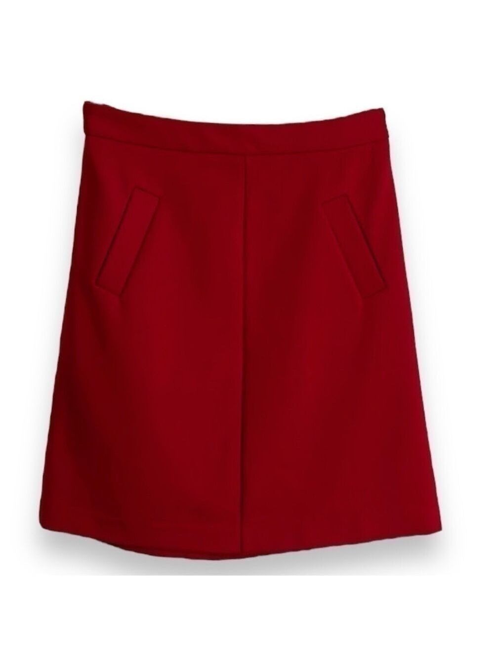 Women’s Red Pencil Skirt Size 2 True Red, Stretchy, Made in Italy, NWOT! - Picture 2 of 5